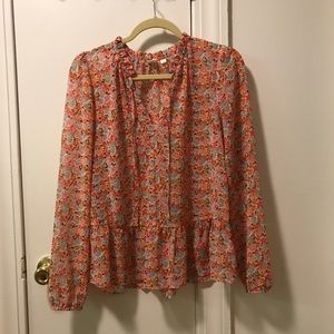 Floral Gap Long Sleeve Blouse